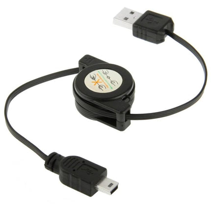 Retractable Cable for Everyday Device Charging and Transfer – compact retractable USB cable with flat cord for charging and data transfer