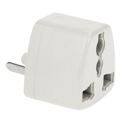 Universal Travel Plug Adapter with AU Socket for International Use white compact adapter for phones laptops on trips