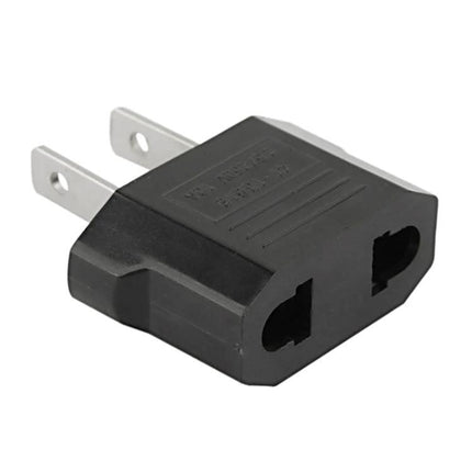 Pack of 5 EU to US Travel Adapters for Device Charging - black EU to US plug adapter for phones and tablets, travel-ready compact design