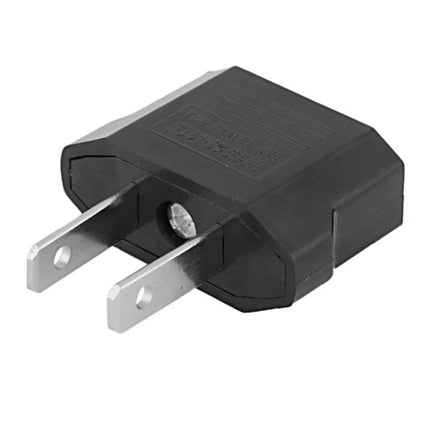 Pack of 5 EU to US Travel Adapters for Device Charging - black EU to US plug adapter for charging phones and tablets