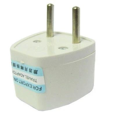 Travel Plug Adapter for EU Sockets and Worldwide Travel Use - compact white 2-pin EU travel plug adapter for charging phones, laptops and cameras