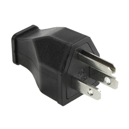 Universal US Plug Travel Adapter for International Devices black three-prong US-to-international travel power plug adapter