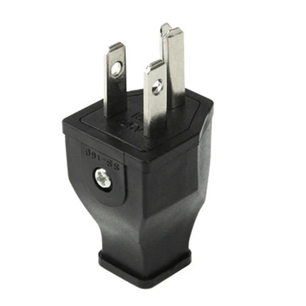 Universal US Plug Travel Adapter for International Devices - compact black US-to-international socket travel power adapter for laptops and phones