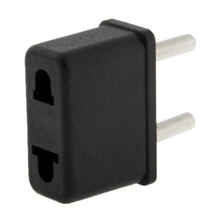 Universal US and AU to EU Travel Plug Adapter for Devices compact black adapter for charging phones and laptops in Europe