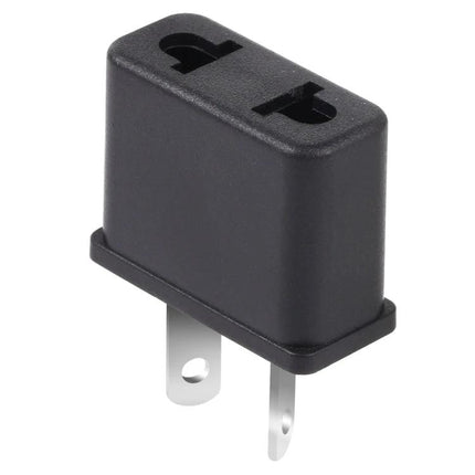 Alt Tag: Universal US/EU to Australian Plug Adaptor for Travel compact black travel adapter for US and EU plugs