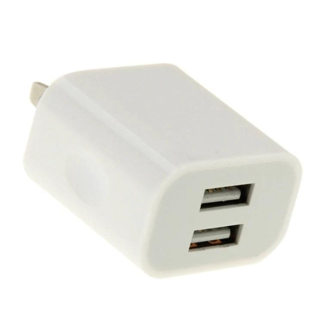 Universal Charger for Everyday Mobile and Tablet Use - compact dual USB wall adapter for phones and tablets