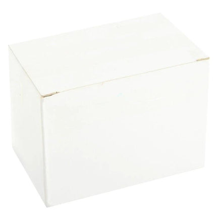 UK Plug Power Adapter for 9V DC Devices with 2A Output white retail box packaging on plain background, compact adapter box