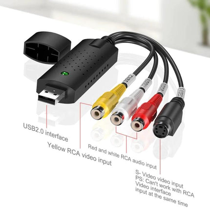 DVD Maker Portable USB Video Capture for Digitizing Home Videos USB capture device with RCA and S-video cables for digitizing VHS