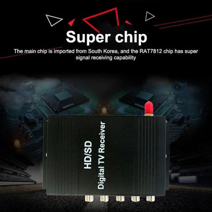 Portable ISDB-T Digital TV Receiver for Cars in South America - compact HD/SD chip car digital TV receiver with antenna