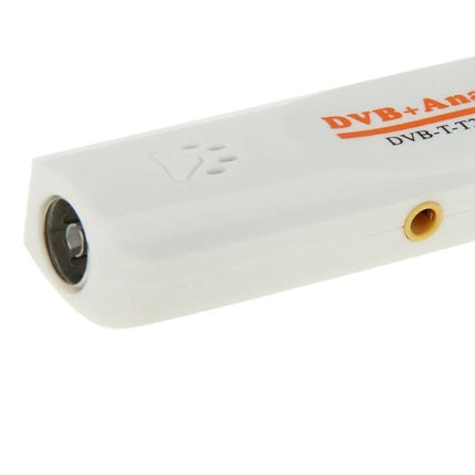 Portable Mini TV Stick for Watching and Recording TV on Computer compact white DVB-T USB tuner with antenna port for laptop
