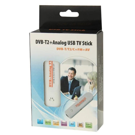 Portable Mini TV Stick for Watching and Recording TV on Computer — compact DVB-T2 analog USB TV stick in retail package