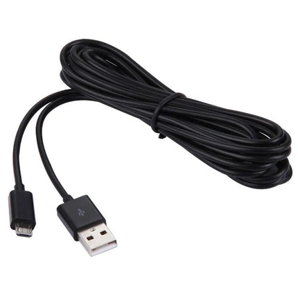 USB Cable for Daily Data Transfer Between Devices – black USB-A to micro-USB cable, moderate thickness, tangle-resistant for phones and computers