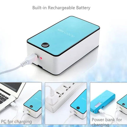 Handheld USB Personal Cooling Fan With Stand For Outdoors