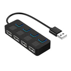 4 Ports with 4 Switch (Black) / Black