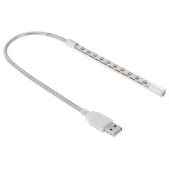 Portable 10-LED USB White Light with Flexible Design