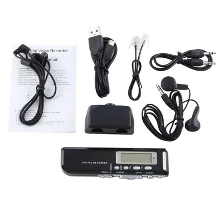 4GB Digital Voice Recorder MP3 Player With VOX Black