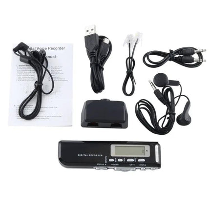 8GB Digital Voice Recorder MP3 Player Black VOX Phone