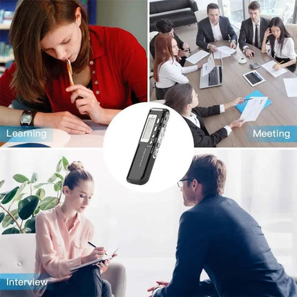 8GB Digital Voice Recorder MP3 Player Black VOX Phone
