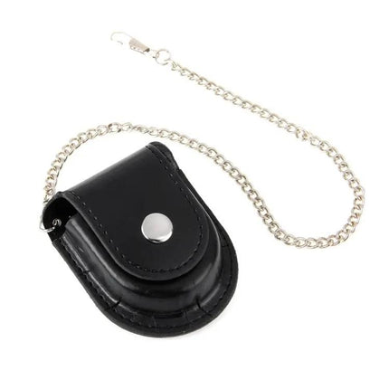 PU Leather Pocket Watch Belt Pouch Holster With Chain | Syndmart