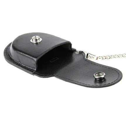 PU Leather Pocket Watch Belt Pouch Holster With Chain | Syndmart