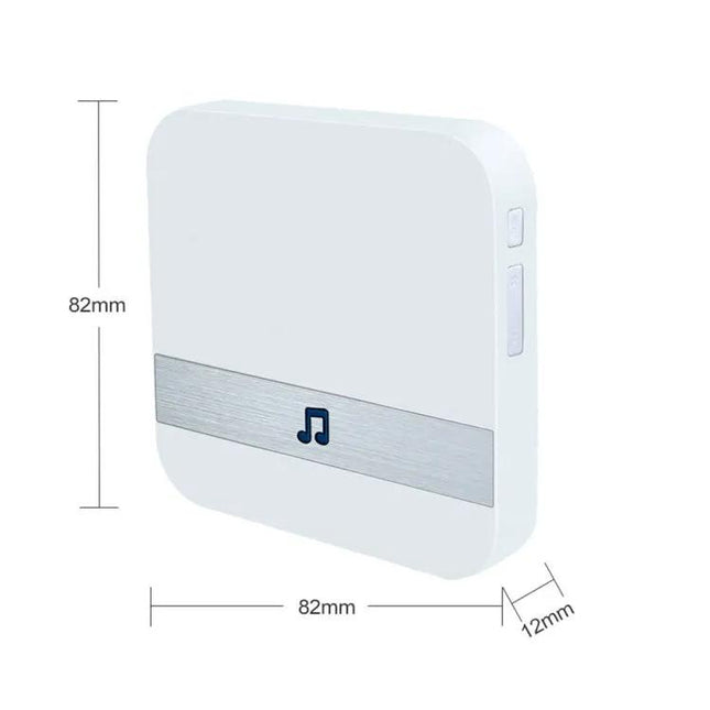 Black Wireless Doorbell Receiver with 52 Chimes for Home Entry