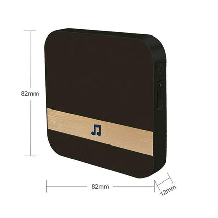 Black Wireless Doorbell Receiver with 52 Chimes for Home Entry