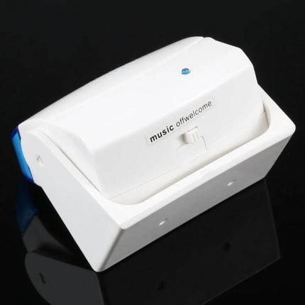 Easy-to-Use Wireless Doorbell for Homes and Businesses compact white wireless chime unit with light sensor and wall mount