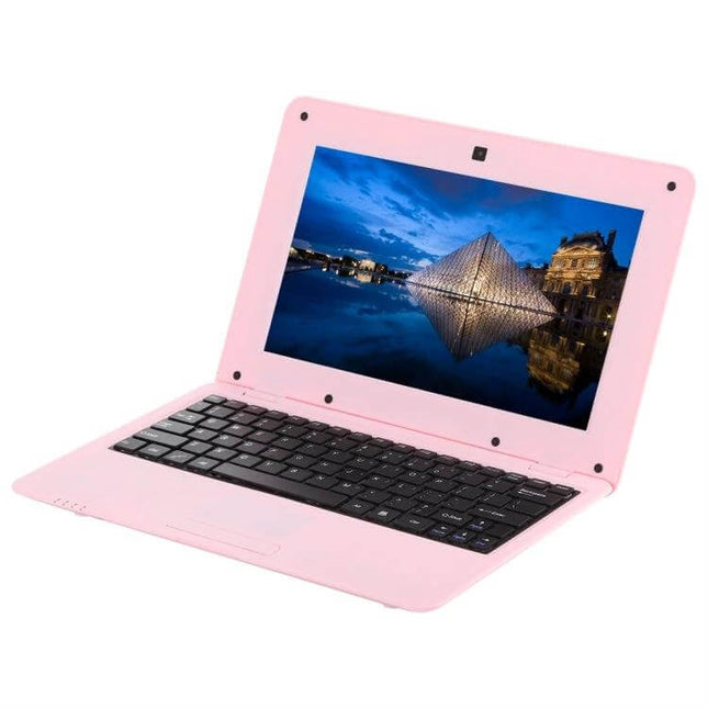 10.1 Inch Android Tablet for Everyday Browsing and Media - pink tablet with keyboard showing video streaming and web browsing