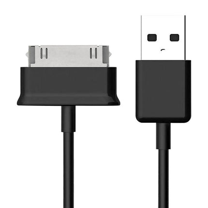 Keep your Samsung tablet charged for everyday tasks at home — black 30‑pin charging cable with USB connector for Galaxy Tab and Note