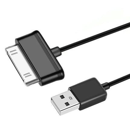 Keep your Samsung tablet charged for everyday tasks at home - black 30-pin charging cable with USB connector for Galaxy Tab and Note