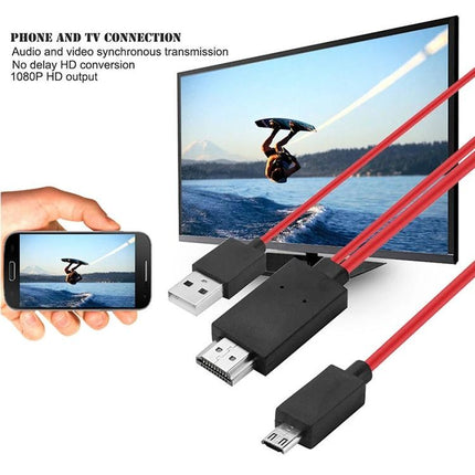 Adapter for Connecting Phone to TV in Daily Home Viewing - HDMI cable mirroring phone to 1080p TV for movies, photos and presentations