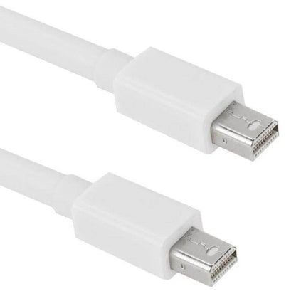 Mini DisplayPort to Mini DisplayPort Cable, 2 Meters, for MacBook and iMac - white cable showing both Mini DisplayPort connectors