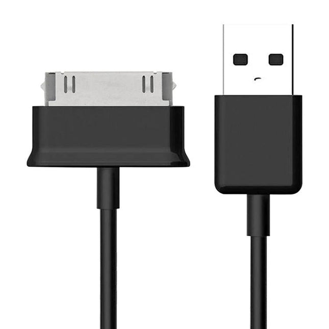 Tablet Case for Everyday Protection at Home and On the Go - black Samsung Galaxy Tab dock-style USB charging cable shown