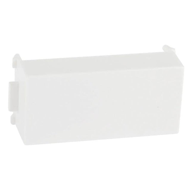 Blank Panel Filler for Switch Sockets, 4.7cm x 2.25cm x 1.7cm - White ABS cover for unused electrical panel spaces, dust protection