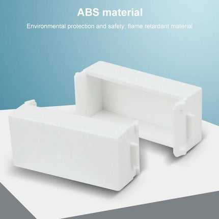 Blank Panel Filler for Switch Sockets, 4.7cm x 2.25cm x 1.7cm White ABS blanking plug for covering unused electrical panel spaces
