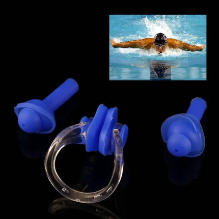 Silicone Swim Nose Clip And Ear Plug Set Assorted Colors | Syndmart
