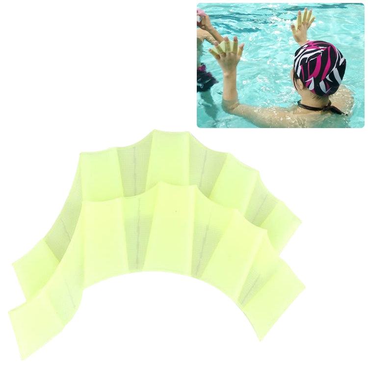 Enhanced Aqua Glide Silicone Swimming Gloves (Large Size)