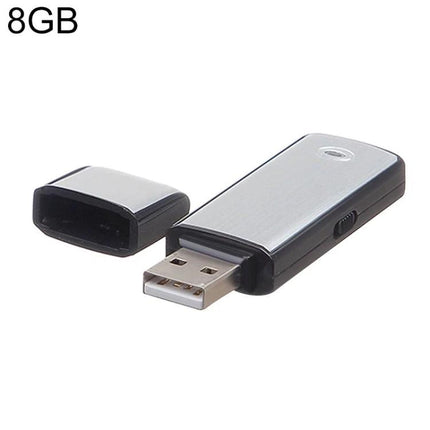 Essential USB Voice Recorder for Everyday Notes and Storage compact 8GB USB stick voice recorder with cap, plug-and-play for lectures and interviews