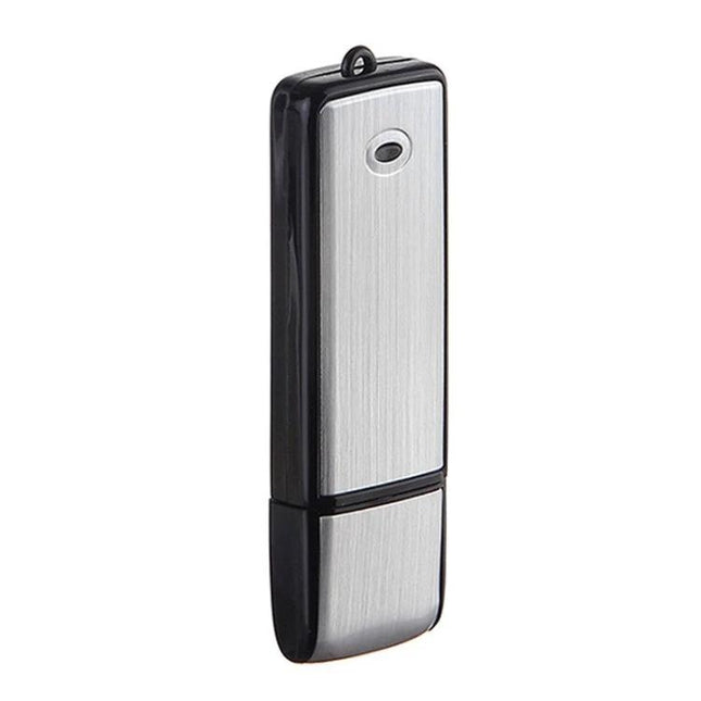 Essential USB Voice Recorder for Everyday Notes and Storage - compact silver USB voice recorder for students, journalists, quick note capture