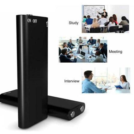 Compact recorder for daily notes and music on the go black pocket-sized voice recorder with simple on/off and indicator light