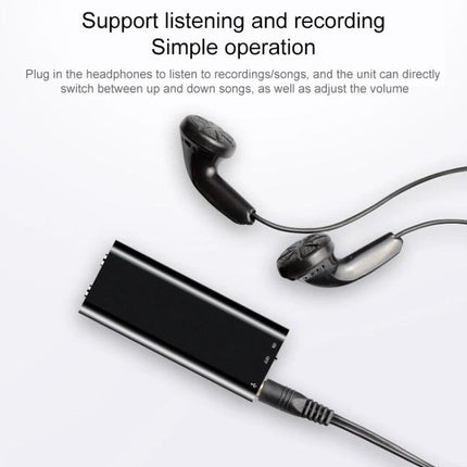 Compact recorder for daily notes and music on the go pocket-sized voice recorder with earbuds and simple operation indicator light 8GB