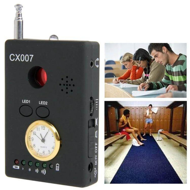 All-Round Audio and Video Detector for Everyday Privacy Checking - compact CX007 bug and camera finder for home, office, hotel security