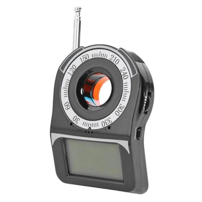 Portable Full Spectrum Privacy Detector for Hidden Devices handheld scanner with lens, antenna and LCD for spotting hidden cameras and bugs