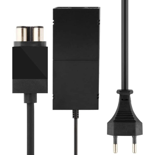 AC Adapter for Everyday Xbox One Gaming at Home - black replacement power supply with two-prong plug and connector