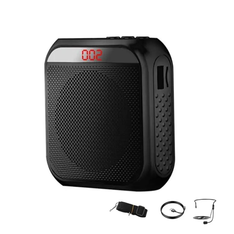 S17 Mini Portable Tour Guide Teaching Loudspeaker with Screen Display, S17 (Cool Black) 