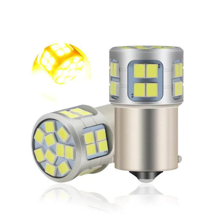 S25 30-SMD LED Bulb Turn Brake Tail Lights Cool White for 1156/1157 sockets, 360-degree bright cool white automotive rear lighting