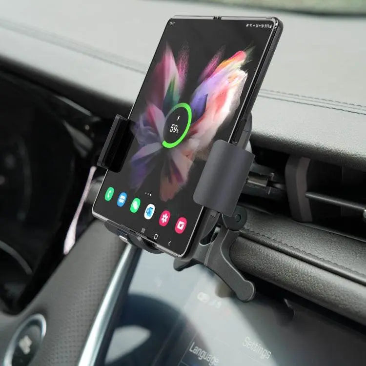 S7 Dual Coil Car Phone Holder Wireless Charger for Fast Charging