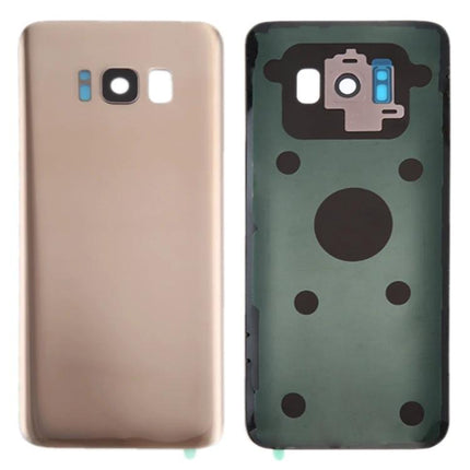 Alt Tag: Daily Back Cover Replacement for Samsung Galaxy S8+ Use gold rear housing with camera lens cutout and adhesive backing kit