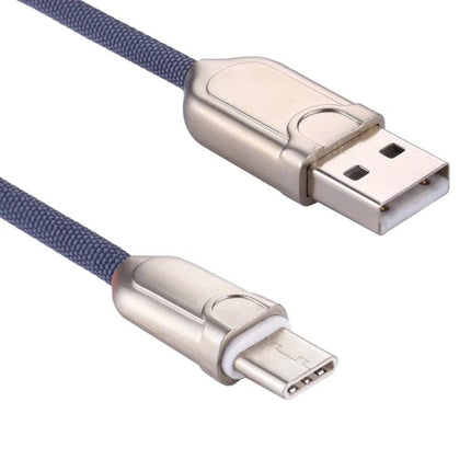 USB-C Cable for Everyday Phone Charging and Syncing - braided cable with USB-A to USB-C connectors for reliable charging and file transfer