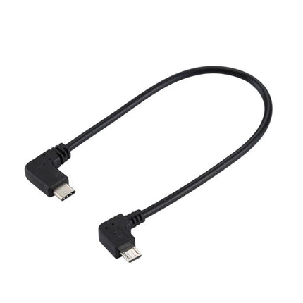 Essential USB Cable for Daily Smartphone Charging and Travel — compact black right-angle micro USB cable for desk, car, and travel charging